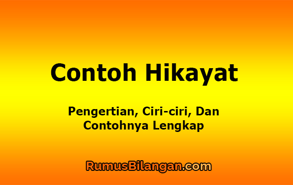 Contoh Hikayat