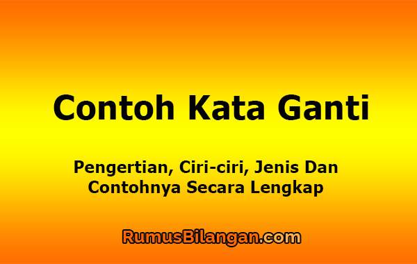 Contoh Kata Ganti 